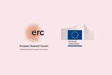 Logo erc et european commission sur fond orange